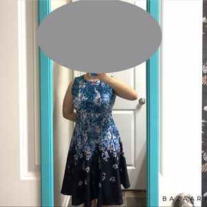 Floral blue dress